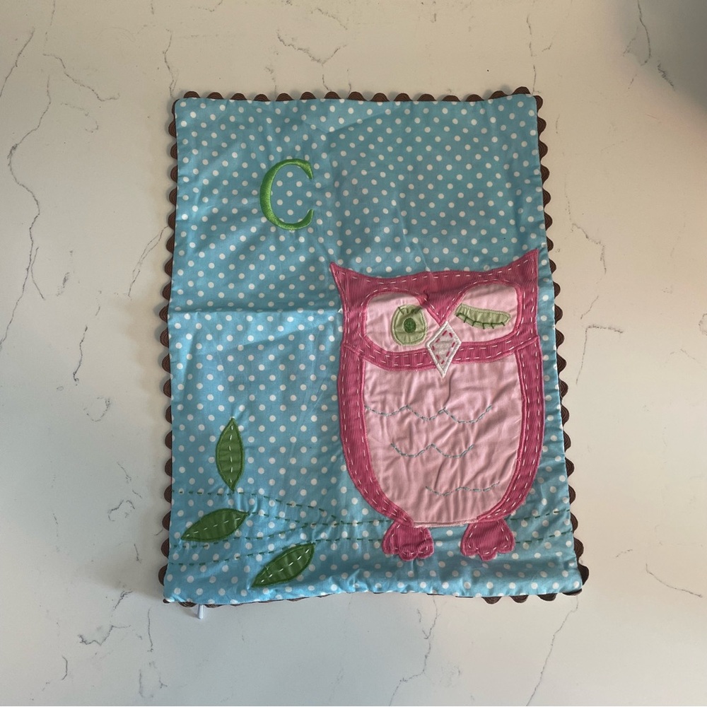 Pottery Barn Kids Owl Initial Throw Pillow Cover